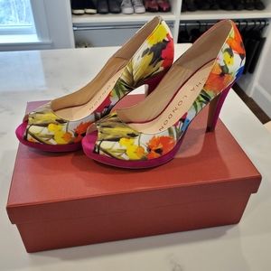 Sacha London Floral Platform Heels